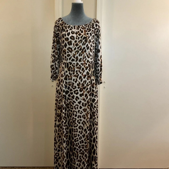 🤎 Leopard Print Maxi Dress - Picture 1 of 4